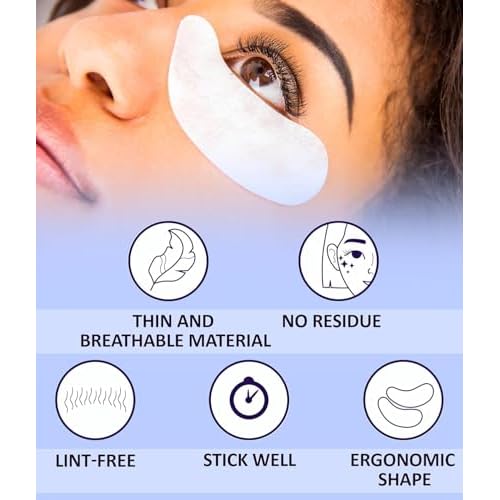STACY LASH Lightning Speed Eyelash Extensions Glue 5ml + 100 Pairs Set Premium Under Eye Gel Pads for Eyelash Extension - Lint Free Patches with Vitamin C and Aloe Vera supplies