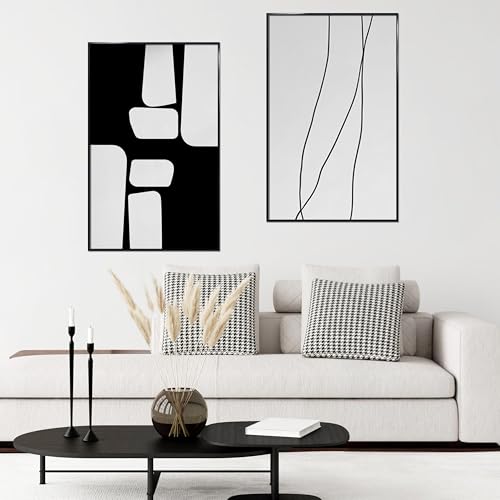 24x36 Poster Frame Set of 5 - Black Gallery Wall Frames for Photos & Art