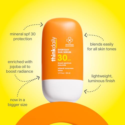 Mineral Sunscreen Serum SPF 30 Face Sunscreen with Zinc Oxide, Vegan & Reef-Friendly