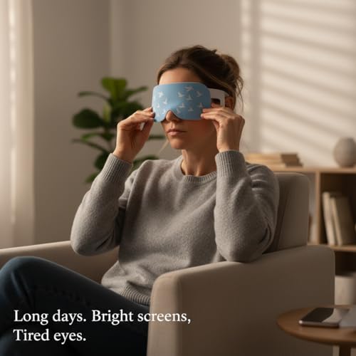 Arcadia Health Self-Heating Mask ? 30 Single-Use Warm Compresses for Dryness, Puffiness & Migraine Relief ? Soothing Steam Mask for Relaxation, Sleep Support & Under-Eye Care