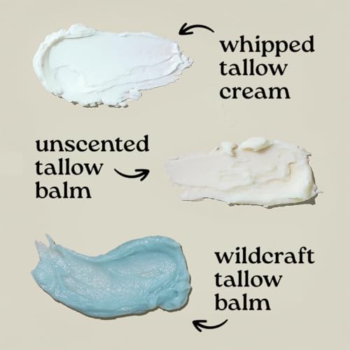 Healing Solutions - Whipped Tallow Balm, 100% Grass Fed/Grass Finished Beef Tallow with Organic Jojoba & Manuka Honey for Skin, Face & Body, All Natural Moisturizer Cream, Made in USA