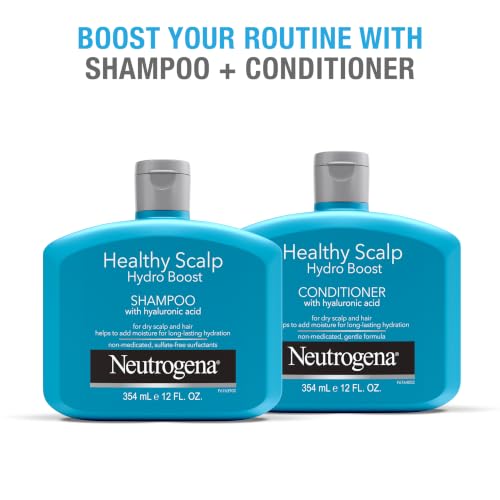 Neutrogena Hydro Boost Shampoo & Conditioner Set - Hydrating for Dry Hair & Scalp - 2 x 12 Fl Oz - Variation of Shampoo + Conditioner
