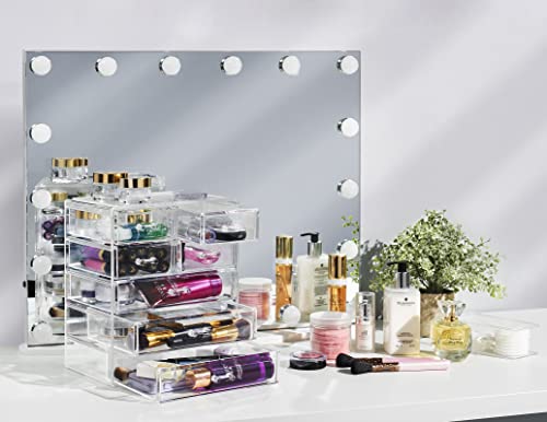 Sorbus 7-Drawer Makeup Organizer with 3 Large and 4 Small Clear Drawers