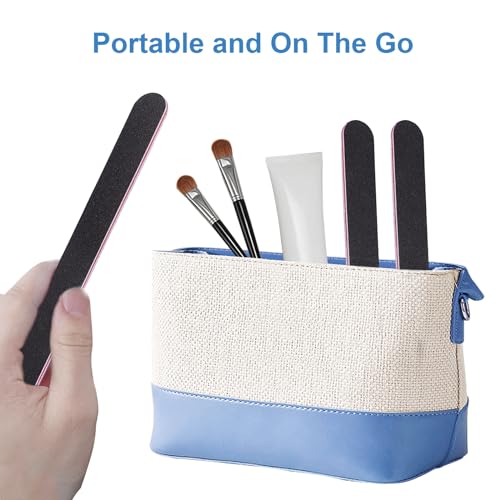 200 Pcs Nail Files Bulk - Double Sided 100/180 Grit Emery Boards for Natural & Acrylic Nails - Black Variation of THIS listing