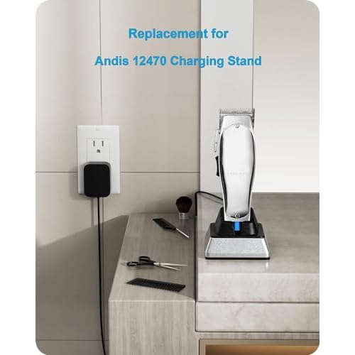 Charging Stand Compatible with Andis 12470/12660 Professional Master Cordless Lithium Ion Hair Clipper, Replacement for Andid Master Cordless Clipper Charger Stand.