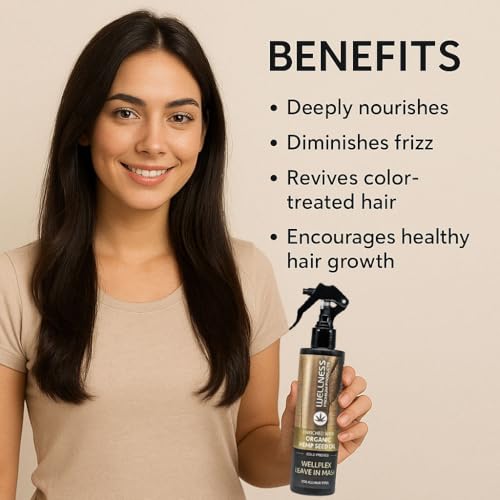 Hydrating Hemp & Hyaluronic Acid Leave-In Hair Mask Spray for Damage Repair