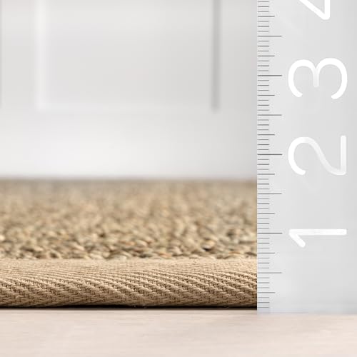 nuLOOM 4x6 Beige Seagrass Power Loomed Area Rug - Natural Fiber, Casual Style