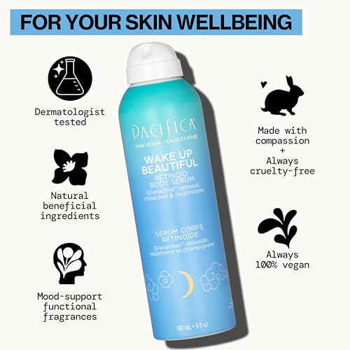 Wake Up Beautiful Body Lotion & Serum Set - 5 Fl Oz Each - Overnight Hydrating Duo with Retinoid & Melatonin - Vegan & Cruelty-Free - Variation of THIS listing
