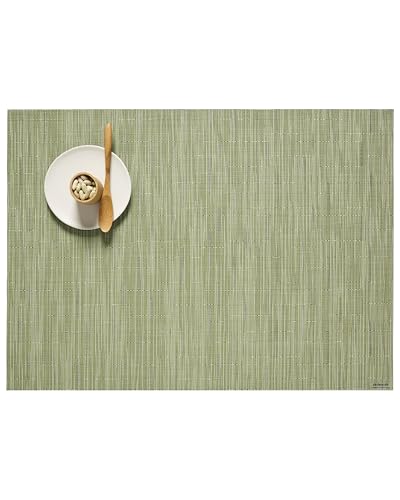 Spring Green Chilewich Bamboo Placemats Set of 4 - 14x19 Rectangular Woven Table Mats
