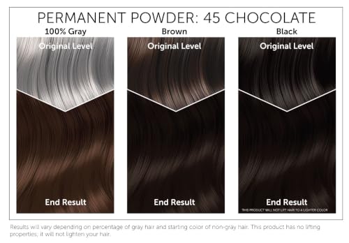 Chocolate Hair Dye Powder - Permanent, No Ammonia - 6 Pack of 0.21 Ounce