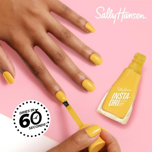 Sally Hansen Insta-Dri Despicable Me Nail Polish | Quick Dry, Long Lasting, Streak-Free Shine | Opaque, Glossy | 770 Hella Yella | Yellow Nail Color