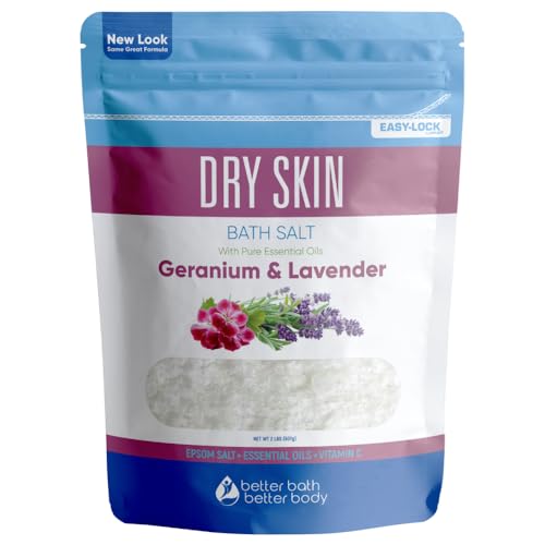 Better Bath Better Body 32 oz Epsom Bath Salt with Essential Oils for Dry Skin - Geranium & Lavender, Pack of 1