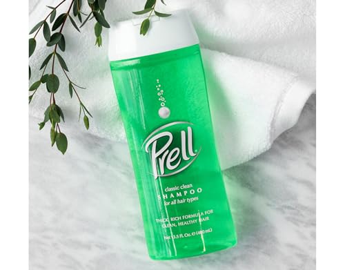 Prell Classic Clean Clarifying Shampoo 13.5 oz Pack of 12 for All Hair Types