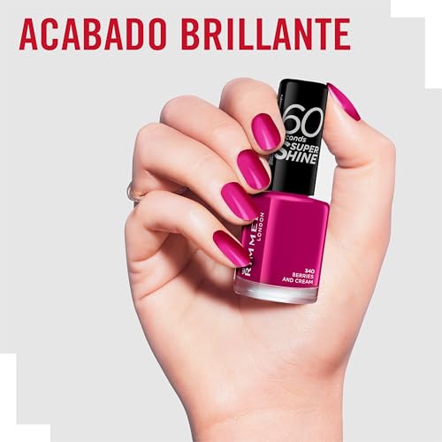 Rimmel London 60 Seconds Super Shine Nail Lacquer 340 Berries And Cream