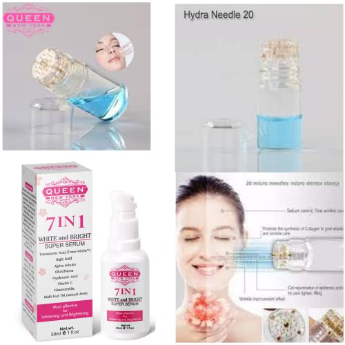 QUEEN 7-in-1 Super Serum ? 5% Tranexamic Acid, 5% Kojic Acid, 2% Alpha Arbutin with Niacinamide, Hyaluronic Acid & Vitamin C ? Brightening, Hydrating Anti-Aging Facial Serum for Women ? 1 fl oz
