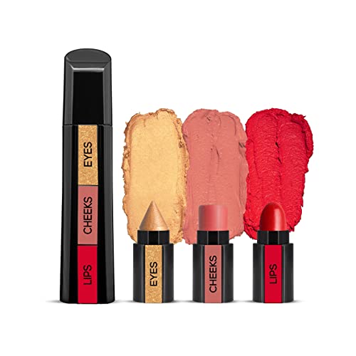 RENEE Fab Face - 3 in 1 Makeup Stick With Eye Shadow, Blush & Lipstick, Enriched With Vitamin E (1. Fab Face Diva)