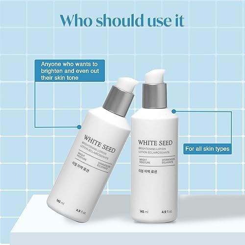 White Seed Brightening Lotion with Niacinamide 4.9 Fl Oz - Moisturizer for Dark Spots & Dull Skin