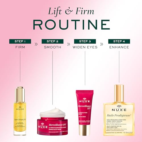 Nuxe Merveillance Lift Velvet Cream Smoothing and Firming Vegan Moisturizer With Micro-Algae Oil for Wrinkle Correction, 1.7 Fl Oz
