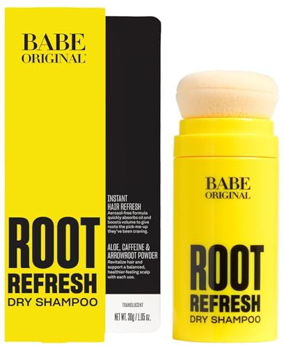 BABE ORIGINAL Dry Shampoo Powder for Hair Volume & Freshness - Travel-Friendly, Talc-Free