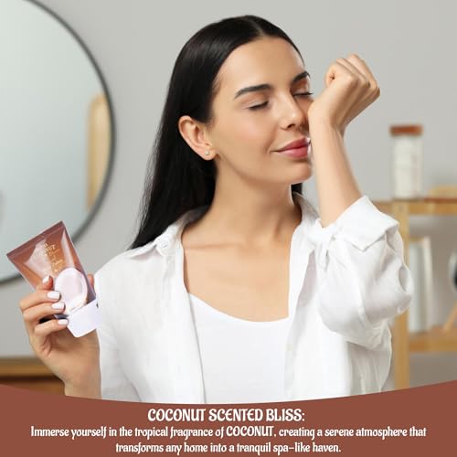 Luxury Spa Gifts for Women ? 8 Pc Coconut Scented Bath and Body Set with Bubble Bath, Lotion & More ? Luxury Self Care Kit for Wife, Mom, Best Friend, Girlfriend, Anniversary Gift by Draizee