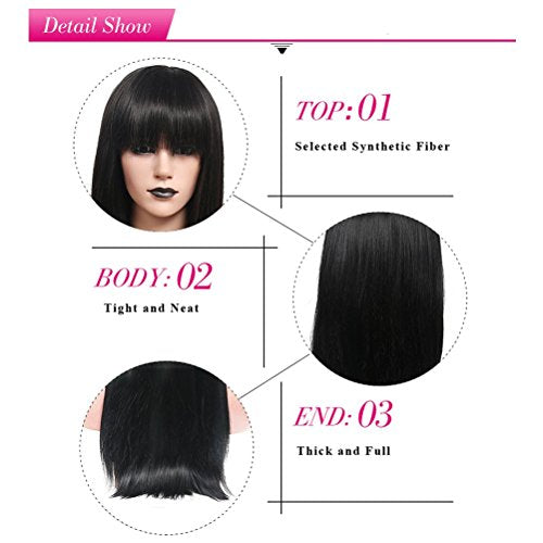 Women Brown Short Curly Wigs for Cosplay & Daily Wear - Natural Looking Wavy Hair, Adjustable Cap, 12 Inch