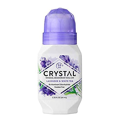 Crystal Deodorant Mineral Roll-On Lavender & White Tea 2.25 oz (Pack of 5)