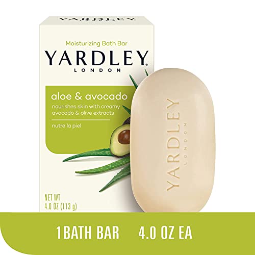 Yardley London Aloe and Avocado Naturally Moisturizing Bath Bar 4.0 oz (Pack of 6)