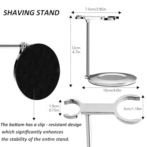 GRUTTI 3-in-1 Men's Shaving Brush Set with Stand & Bowl - Gift Ready