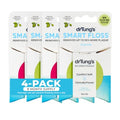 DrTung's Smart Floss Cardamom 90 Foot Expanding Natural Waxed Dental Floss Pack of 4