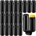 20 Pcs Plastic Deodorant Containers, Empty Round Twist-Up Solid Stick Tube Container for Homemade Deodorant, Shaving Soap Stick, Heel Lip Balm, Solid Lotion Bars-Top Filling (Black, 2 oz/60ml)