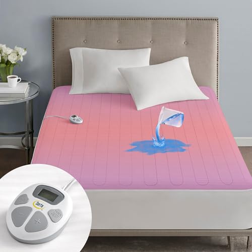 Twin XL Waterproof Heated Mattress Pad with Dual Controls - Serta