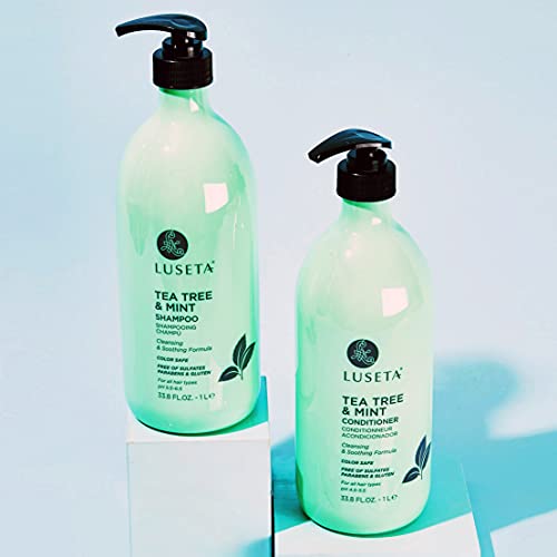 Luseta Tea Tree and Mint Shampoo for All Hair Types - Nourishing 33.8 Oz
