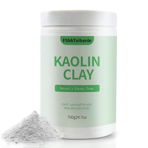 White Kaolin Clay Powder 100% Natural Ultra-Fine Cosmetic Grade Gentle & Smooth Texture for Natural DIY Skin Cleansers, Masks and Scrubs, and More(32 oz)