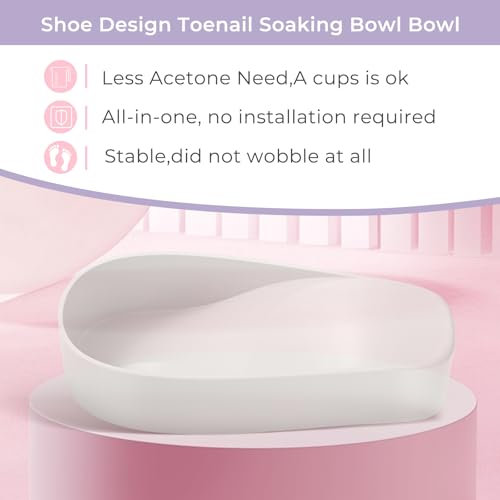 Toe Nail Soaking Bowl Set for Pedicure Gel Polish Remover with Nail Tools
