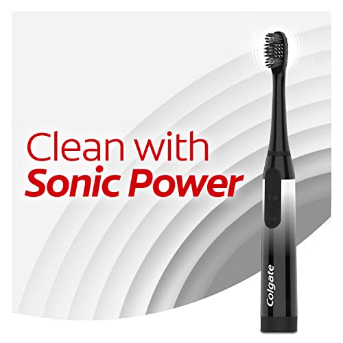 Colgate 360 Charcoal Sonic Powered Battery Toothbrush - 2 Pack, Battery Included