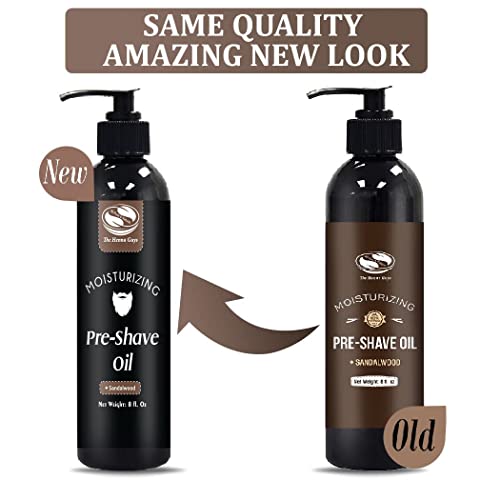 Pre-Shave & Beard Conditioning Oil for Men Sandalwood Scent - Jojoba & Argan Oils