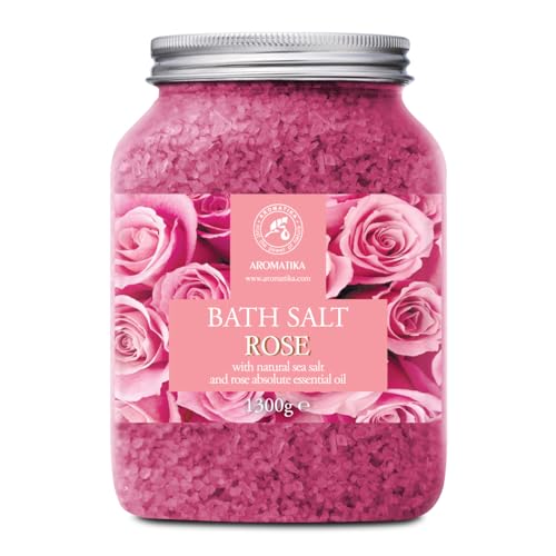Rose Bath Salts 46 Oz with Natural Rosewood & Rose Extract – Spa Skin Care, Variation of 45.85 Ounce