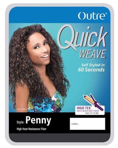 Outre PENNY - Quick Weave Synthetic Hair Half Wig (1 Jet Black)