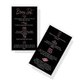 Boutique Marketing LLC Brow Tint Aftercare Card | 50 Pack | 2x3.5¡± inch Business Cards | Matte Black with Rosey Pink Design