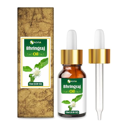 Salvia Bhringraj Oil Cosmetic Grade (15 ml / 0.51 fl oz) with dropper - Nourishing Natural Oil for Scalp & Hair Care DIY Formulations