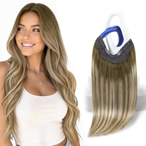 Balayage Hair Extensions Wire Human Hair 18 Inch - Cool Brown #3/8/22, 85g