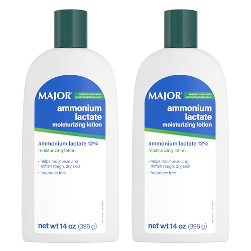 Major Ammonium Lactate 12% Moisturizing Lotion 14 Oz Pack of 2 for Dry Skin Relief