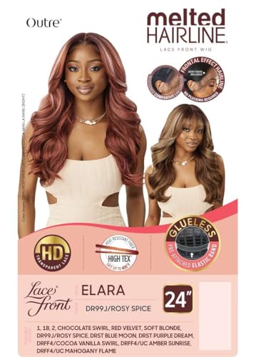 Outre Lace Front Wig - Melted Hairline - Elara 1B Off Black - Pre-Plucked, Glueless