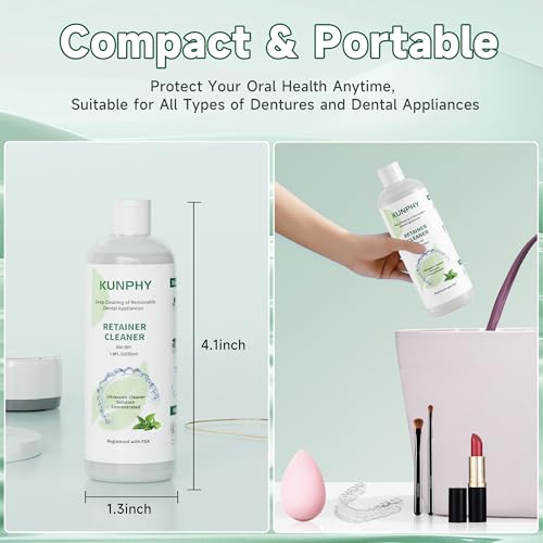 Ultrasonic Retainer Cleaner Solution Concentrate for Dentures & Mouth Guards