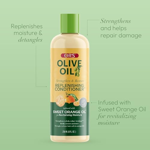 ORS Olive Oil Strengthen & Restore Replenishing Conditioner Orange Oil 8 Ounces (Pack of 2)