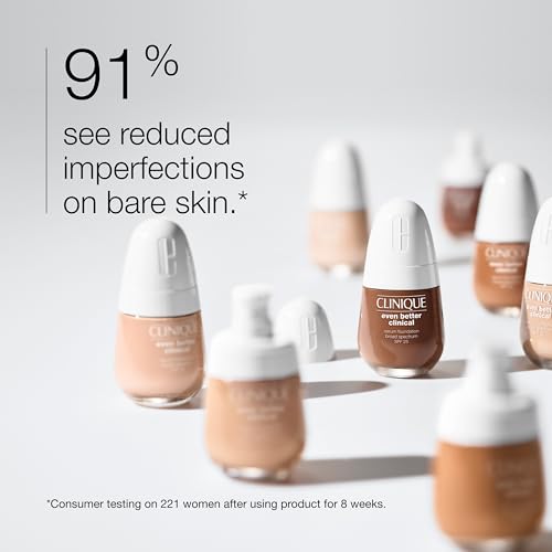 Clinique Even Better Clinical Serum Full Coverage Hydrating Foundation Broad Spectrum SPF 25 With Vitamin C, Salicylic Acid + Hyaluronic Acid For Oily Skin Types