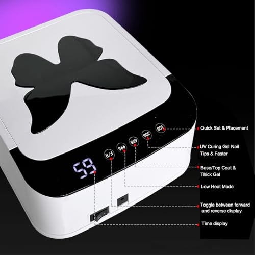UV LED Nail Lamp for Gel Polish - Fast Curing Manicure & Pedicure Dryer with 42 High-Power LEDs, 4 Timer Settings & Auto Sensor