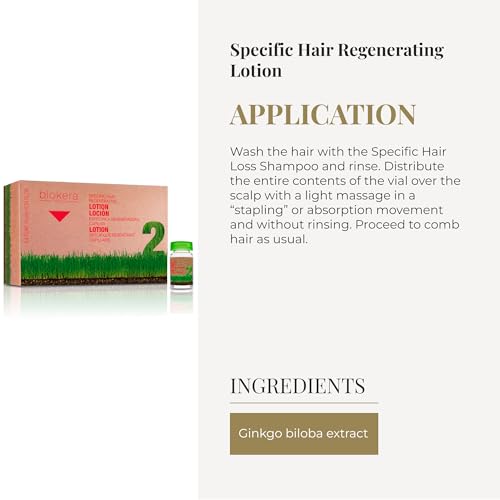 SALERM - Intensive Scalp Serum - Biokera Natura - 6 x 10 ml - Fortifying Hair Treatment for Women and Men - with Ginseng and Ginkgo Biloba - Strengthens Weakened Hair