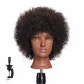 Mannequin Head with 100% Human Hair Afro Style - Cosmetology Doll Model 92092B0210