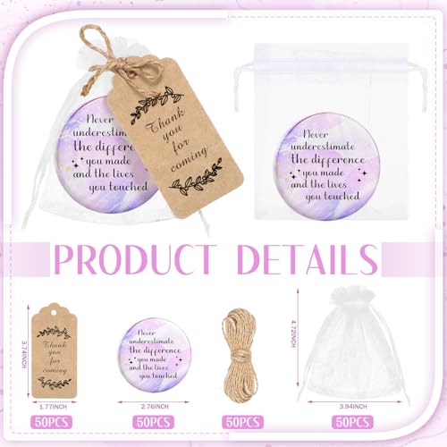 Tradder Purple and Pink Inspirational Compact Mirrors Set – 50 Pieces